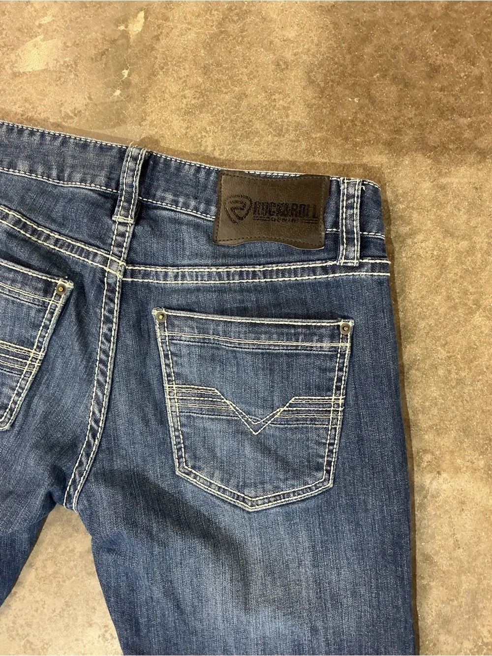 Rock & Roll Denim Pistol Regular Fit Men’s Jeans 31x32 Straight Medium Wash